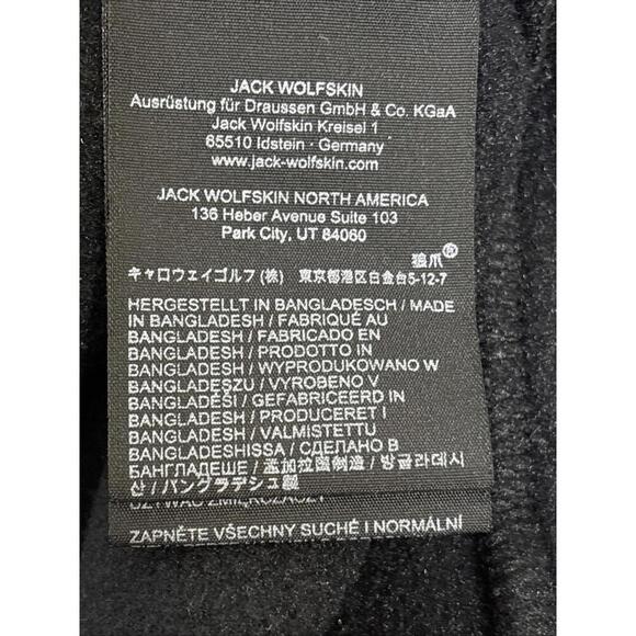 Jack Wolfskin MENS FULL ZIP Fleece Size M BLACK EMBROIDERED LOGO, POCKETS, WARM - Picture 12 of 15